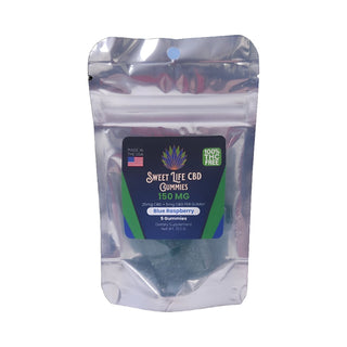 CBD Gummies Blue Raspberry 125mg CBD 25mg CBG