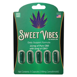 Capsule - Sweet Vibes 15mg CBD + 5mg CBG (5ct)