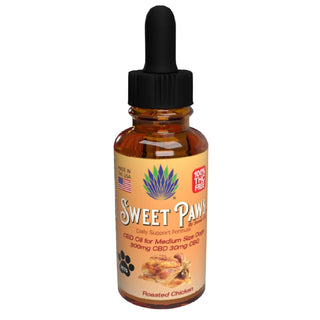 Sweet Paws Medium Pet CBD Oil - 300mg CBD - 30mg CBG (30ml)